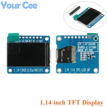 1,14 дюймовый Дисплей IPS LCD TFT ЖК-модуль ST7789 HD Цветной экран с полным Обзором 8pin 135x240 3,3 В SPI Интерфейс