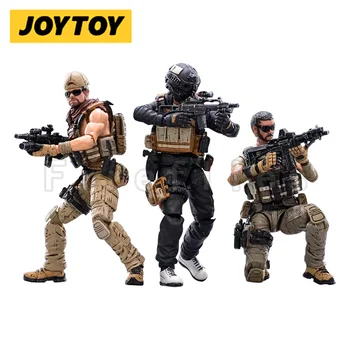 1/18 Фигурка JOYTOY (3 шт./компл.), коллекция аниме Hardcore Mercenary Trio, модель игрушки, бесплатная доставка