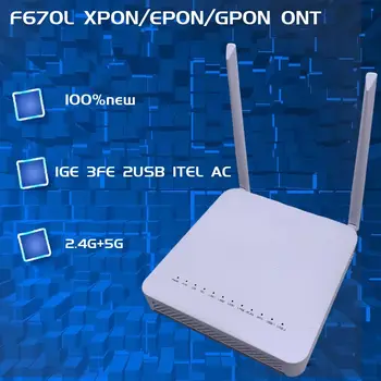 1 /3/5 шт 100% Новый xpon F670L 5G ONT epon/gpon двухдиапазонный 4ge + 1tel + 2usb + Ac 5g WiFi ONT маршрутизатор F670L без питания Бесплатная доставка