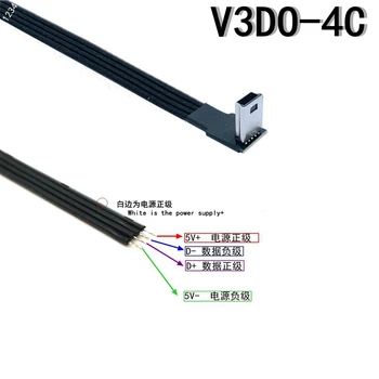 1 stücke hohe qualität 50cm/100CM Schwarz Mini Usb Stecker 2 draht Power Kabel stripped Maximale strom 2A für Raspberry pie DIY