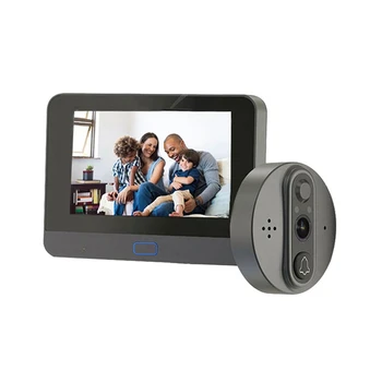 1 комплект Беспроводного видеодомофона Tuya Дверной звонок Камера 1080P Умный дом Цифровой глазок для просмотра дверей