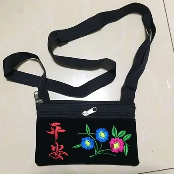 1 ПРЕДМЕТ, сумка с вышивкой, женский кошелек для монет, этнический рюкзак Юньнань, вышивка, подарок на удачу