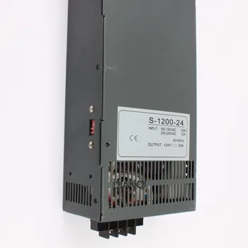 1 ШТ.. S-1200-24 1200 Вт 24 В 50A Импульсный источник питания переменного тока в постоянный для светодиодной ленты переменного тока в постоянный вход 110 В 220 В