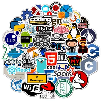 10/30/50 шт. Программист Интернет Java Наклейки Geek Php Docker Html Биткоин Язык программирования Для Телефона, ноутбука, игрушки для Автомобиля Наклейки