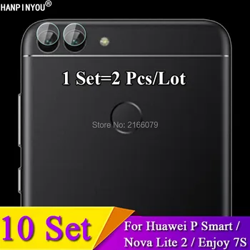 10 компл./лот Для Huawei P Smart/Nova Lite 2/Enjoy 7S Защитная крышка объектива камеры заднего вида из Мягкого закаленного стекла