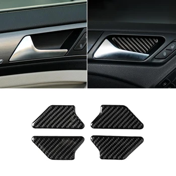 10 комплектов Внутренней отделки автомобиля из Углеродного волокна, наклейки на внутреннюю ручку двери автомобиля для VW Golf 6 R MK6 08-12 4 шт./компл.