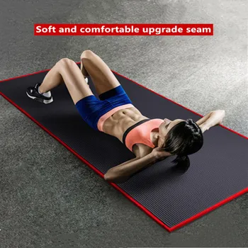 10 мм нескользящий коврик для йоги 183 см * 61 см, утолщенные коврики для спортзала из NBR, спортивные коврики для фитнеса, пилатеса, йоги