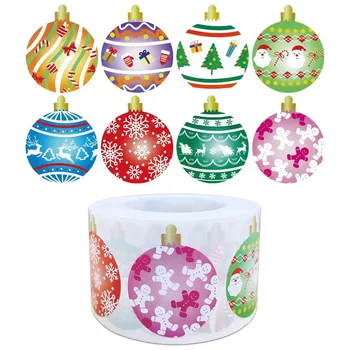 100-500 шт 1 дюйм разноцветных наклеек с воздушными шарами для украшения подарочной витрины, рождественские наклейки, 8 дизайнерских наклеек с надписью 
