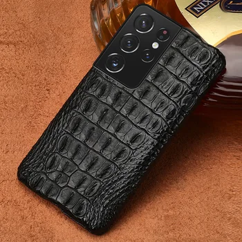 100% Чехол Из натуральной Крокодиловой кожи Для Samsung Galaxy S21 Ultra S10 S8 S9 S20 S21 Plus Note 20 10 9 A31 A51 A71 M31 M51