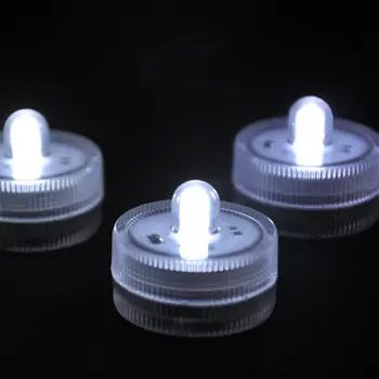 1200 шт. Водонепроницаемые подводные светодиодные чайные лампы на батарейках, свеча для свадебной вечеринки, бесплатная доставка