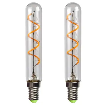 2 шт. Светодиодная Винтажная Спиральная лампа Накаливания E14 Edison, промышленная лампа с регулируемой яркостью, лампа для подвесных светильников, Гостиная, Спальня
