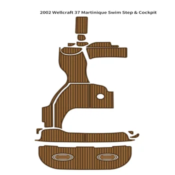 2002 Wellcraft 37 Мартиника, платформа для плавания, кокпит, коврик для лодки, EVA коврик для пола из тикового дерева