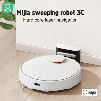 2023 Xiaomi Mijia Robot Vacuum Cleaners3C 4000 pa Большой Всасывающий Лидар Точная Навигация Развертка Буксировка Один Четырехступенчатый Контроль Всасывания
