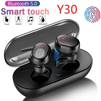 2023 Новая беспроводная Bluetooth-гарнитура Y30 TWS HD Стерео Наушники-вкладыши с шумоподавлением Музыкальные беруши для смартфона PK Y50 Pro 6