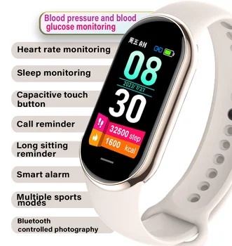 2023 Новые Женские Спортивные умные часы для определения уровня сахара в крови, мужские часы для мониторинга сердечного ритма, артериального давления, сна для Huawei Xiaomi