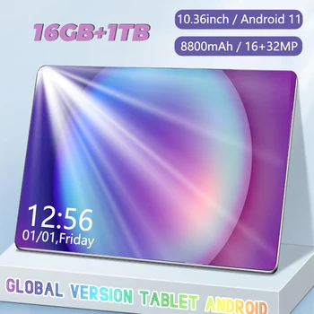2023 Новый планшетный ПК 5G Android 10,36 дюймовый планшет Android Android 11,0 16 ГБ оперативной памяти 1 ТБ ПЗУ 8800 мАч 10-ядерная Двойная sim-карта WiFi Сеть