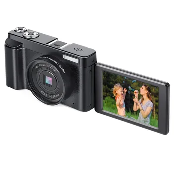 24-Мегапиксельная Камера для Видеоблогинга с разрешением FHD 1080P, 3-Дюймовая Камера с Откидным экраном на 180 Градусов, Wifi Цифровая Видеокамера