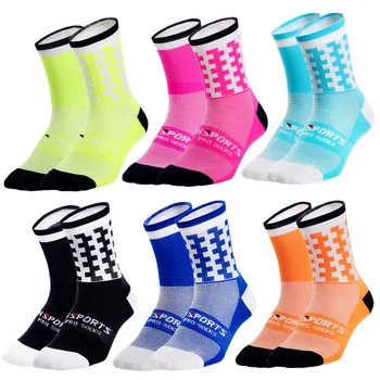3 пары Красочных спортивных носков С Асимметрией, Пригодных Для носки, Носки для Велоспорта, Велоспорт, Бег, Футбол, Баскетбол, Спорт на открытом воздухе