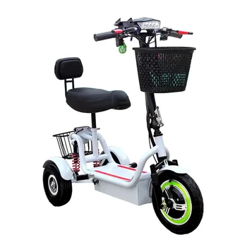 350 Вт E-bike Scooter 12-Дюймовый Складной Мини-Мото Электрический Трехколесный Скутер Electrica Для пожилых Людей 48 В Электрический 40-50 Км Для Взрослых