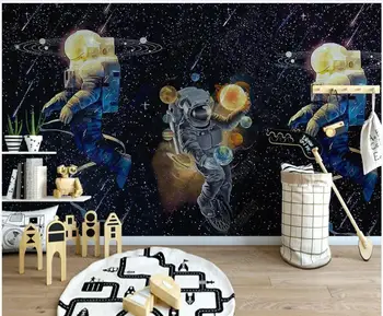 3d фотообои для стен в рулонах, настенная роспись, Космическая Вселенная, Метеорит, авиация, Детская комната, домашний декор, 3D панели на стену