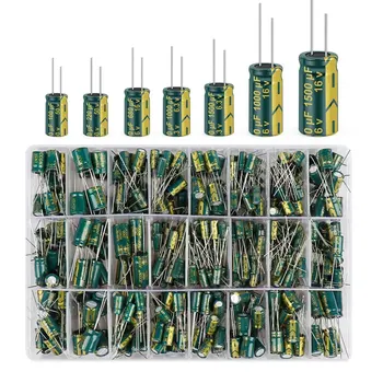 460 шт. металлических прочных конденсаторов в ассортименте для электронных проектов 