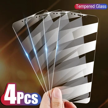 4ШТ Защитное стекло с полным покрытием для iPhone 11 12 X XS Max XR Закаленное стекло для iPhone 7 8 6 Plus 5 SE 11 12 Pro Защитная пленка для экрана