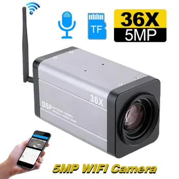 5-Мегапиксельная Wifi HD IP-камера с 36-Кратным Оптическим Зумом, Автофокусом, Беспроводной IP-Аудиокамерой CCTV, Поддержкой Приложения Onvif Xmeye, Слотом для карт RTSP TF