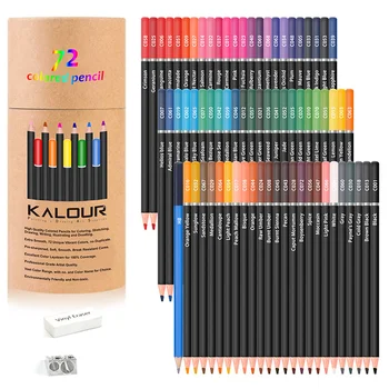 72 Цветных Карандаша Профессиональный Набор цветных карандашей из дерева, Рисунок Маслом, Эскиз, Цветной карандаш, живопись для школьного рисования, Детские товары для Рукоделия