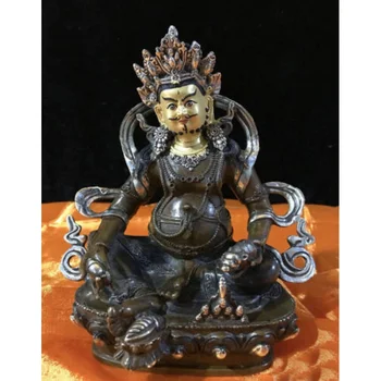 8,5-дюймовый 22-сантиметровый тибетский буддизм, бронзовый Бодхисаттва, Бог богатства Непала, статуя Будды