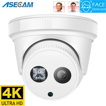 8MP 4k IP-камера с Распознаванием лица H.265 Onvif CCTV Белый Аудио Купол Ночного Видения IR 4MP 48V POE Камера Безопасности Человека Xmeye