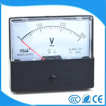 AC 0-300V Аналоговый Панельный Измеритель вольтметра DH-670