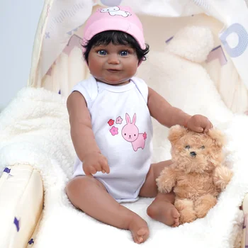 ADFO Bebe Reborn 20 Дюймов 50 см, Кукла Мэдди Блэк, Детская игрушка, Реалистичные Живые Новорожденные Куклы, Настоящие куклы, Детские Куклы, Девочки