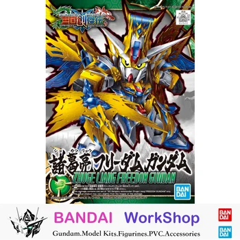 Bandai Original SD Sangoku Soketsuden Чжугэ Лян Freedom Gundam Фигурка В Сборе Модельный комплект Коллекционные Подарки