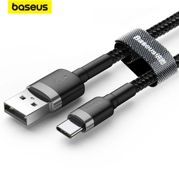 Baseus USB C Кабель Type C Зарядный Кабель для Xiaomi 11T Pro Samsung S21 USB C Кабель Телефонный Провод Шнур 3A QC3.0 USB Type C Зарядное устройство
