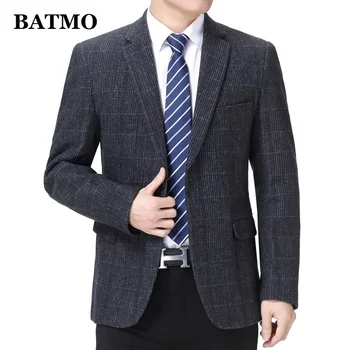 Batmo 2023, новое поступление, высококачественный шерстяной клетчатый повседневный блейзер для мужчин, мужские костюмы, куртки, повседневные куртки для мужчин BGW-208