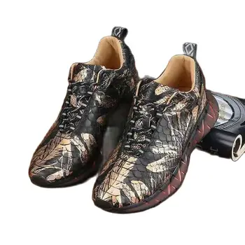 BATMO/новое поступление 2022, модная мужская повседневная обувь из змеиной кожи, мужская обувь из натуральной кожи 017