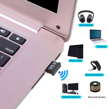 Bluetooth-адаптер для ПК, Usb-ключ Bluetooth 5.0, приемник Bluetooth 5.0 для динамика, мышь, клавиатура, музыкальный аудиопередатчик