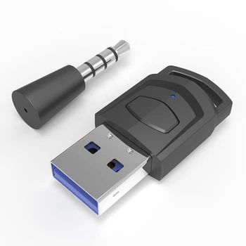 Bluetooth-совместимый Беспроводной Адаптер для наушников Приемник-Передатчик для Игровой консоли PS5 PS4, Адаптер Аудиоприемника для гарнитуры для ПК