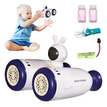 Bubble Maker Космический Кролик Телескоп Машина Для Мыльных Пузырей Игрушки С Музыкой И Светом Автоматическая Машина Для Мыльных Пузырей Для Детей Электрический Пузырь