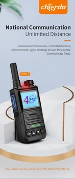 Chierda NB912 портативная рация дальнего действия 5000 км пара 4G LTE POC Радио беспроводной ЖК-экран Беспроводная Двойная Sim-карта Двойной режим ожидания 4G