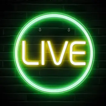 CHUANGQI LIVE Neon LED Live On Air Neon для геймеров - Классный Логотип Live/Recording Studio Wall Спальня, Декор игровой комнаты