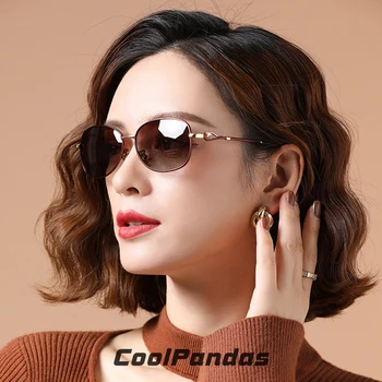 CoolPandas 2022, Новый Стиль, Женские Солнцезащитные очки с Градиентными Поляризованными линзами, Роскошный Дизайн, Женские Элегантные UV400 Lunette De Soleil Femme