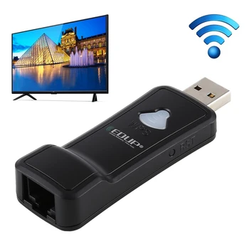 EDUP EP-2911S 300 Мбит/с 2,4 ГГц Беспроводной USB-Ретранслятор WiFi к Сетевому адаптеру RJ45 для ТВ-приставки PS4 Xbox Принтер Проектор