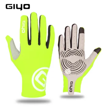 GIYO S-02-L Перчатки для горного Велосипеда с Полным Пальцем, Осенние Велосипедные Противоскользящие и амортизирующие Перчатки Iamok, Велосипедное Снаряжение