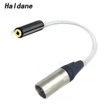 Haldane HIFI 8 Ядер Посеребренный 4pin XLR Штекер 2,5 мм Trrs Балансный Штекерный кабель 2,5-XLR Сбалансированный Аудиоразъем Adapte