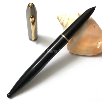 Hero Черная и серебристая металлическая авторучка с наконечником 0,5 мм, Ностальгическая ручка для письма YF006