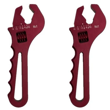 HLZS-2X Разводной Ключ, An Гаечный ключ, Алюминиевый Гаечный ключ Инструмент Для Установки Шланга Алюминиевый Гаечный ключ AN3-AN16 - Красный