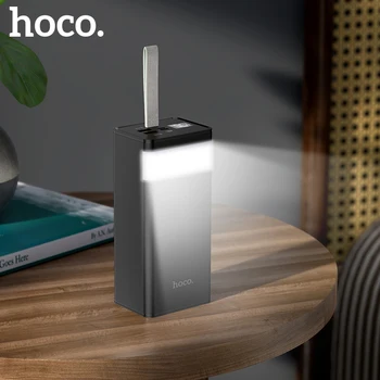HOCO 50000mAh Power Bank 20 Вт PD QC 3,0 Двусторонняя Быстрая зарядка настольная лампа Powerbank Type-C Внешнее зарядное устройство для iPhone13 12