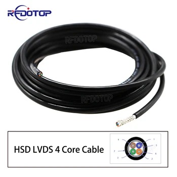 HSD 535 4-жильный Черный 100 Ом 1 М/2 М /3 М/5 М /10 М Экранированный кабель HSD LVDS с ПВХ изоляцией 4-Жильный для 4-контактного разъема