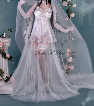 Irelia H Store IJN Azuma Azur Lane Косплей Azuma Свадебное платье Косплей костюм Белое платье женское